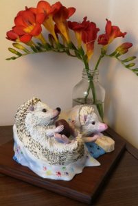 hedgehogs sculpture