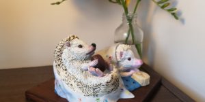 hedgehogs sculpture