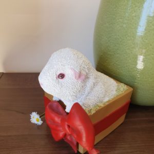 Snow White Guinea Pig Sculpture