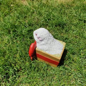 Snow White Guinea Pig Sculpture