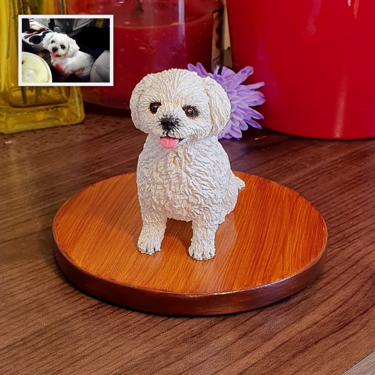 custom dog sculpture, small dog