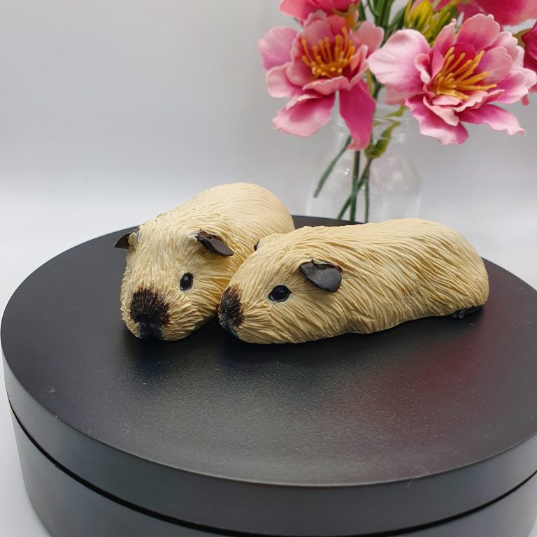 Cream Californian Guinea Pig Figurine