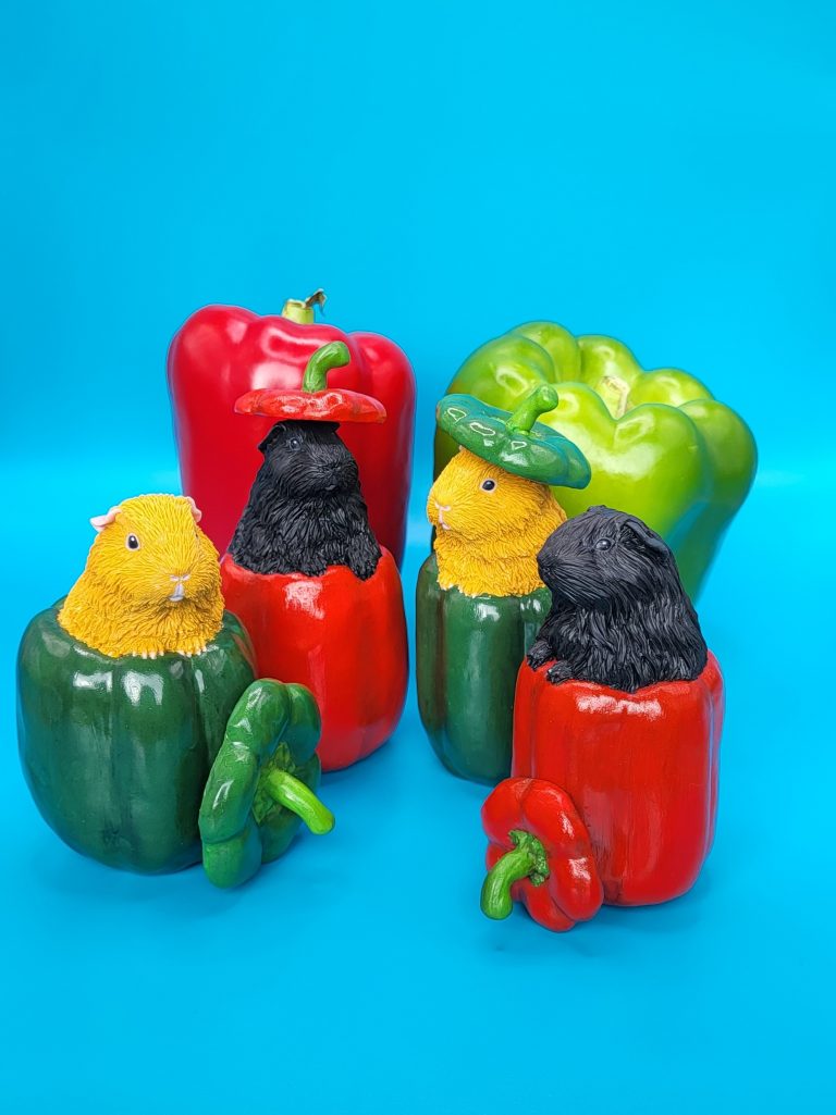 Pepper Guinea Pig figurines