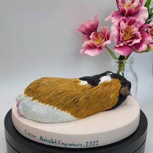 Oscar Guinea Pig Memorial Sculpture in polymer clay