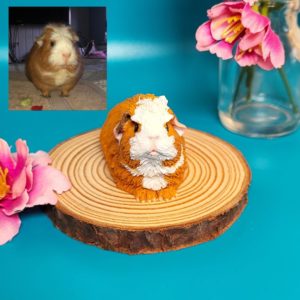 Personalised ginger guinea pig sculpture