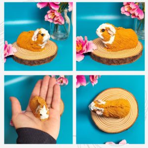 Personalised ginger guinea pig sculpture