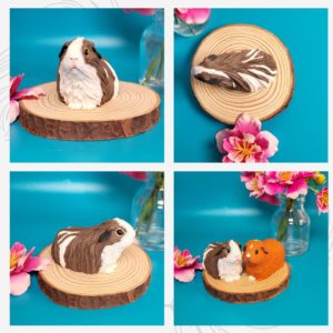 Long hair guinea pig figurine