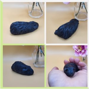 Personalised Black Guinea pig figurine
