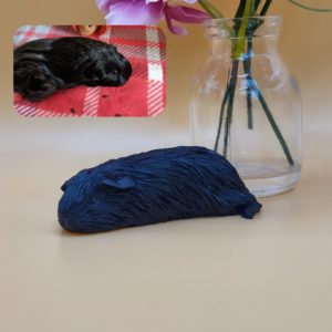 Personalised Black Guinea pig figurine