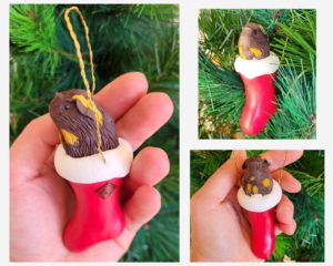 Christmas Guinea Pig tree ornament