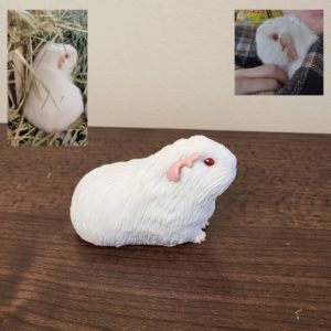 Personalised White Guinea pig figurine