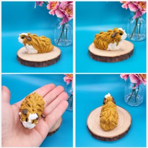 Abyssinian Long Hair Guinea Pig Sculpture
