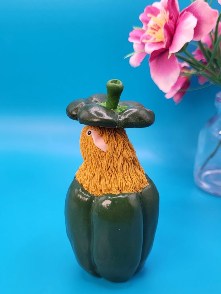 Green Pepper Guinea Pig Sculpture