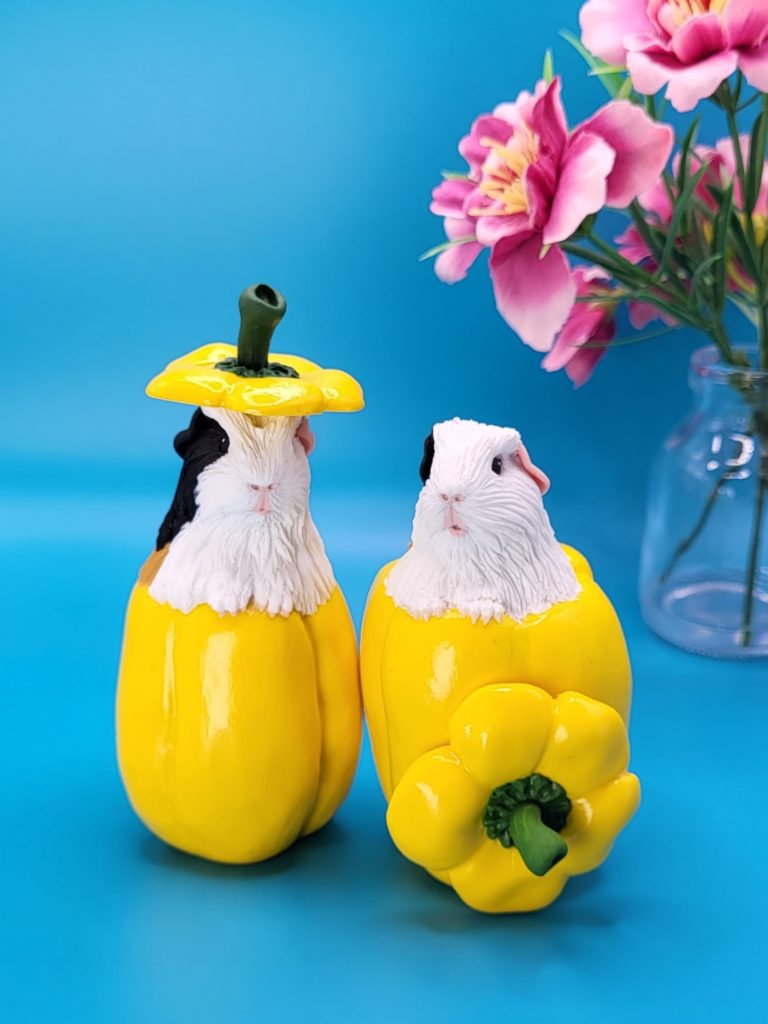 Yellow Pepper Guinea Pig Sculpture