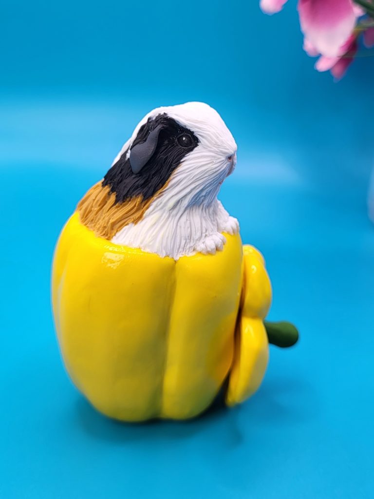 Yellow Pepper Guinea Pig Sculpture