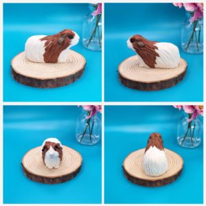 Long hair guinea pig figurine